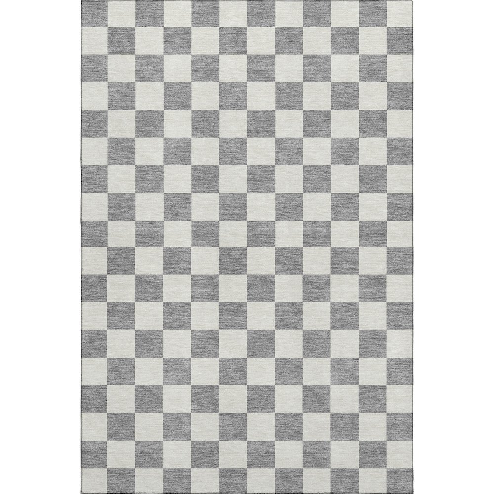 Luxury Washable Indoor/Outdoor The Reserve Gray 3' x 5' Rug. Picture 1