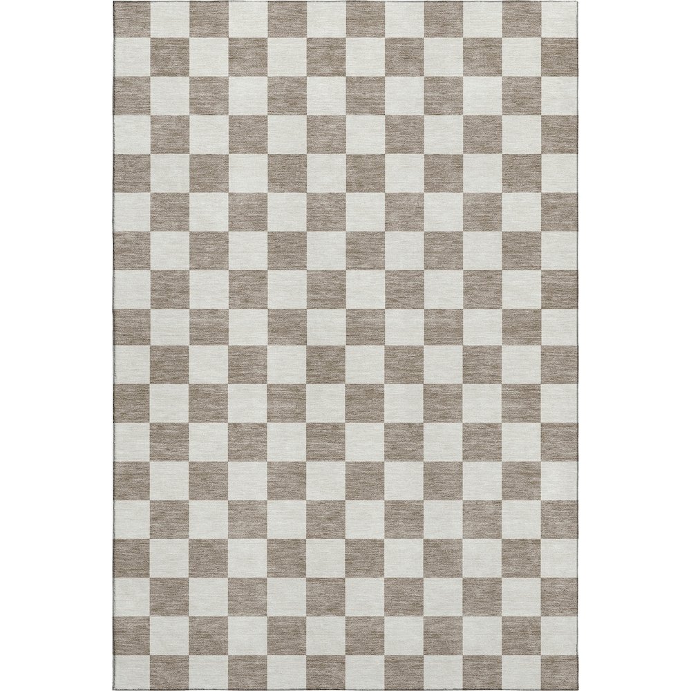 Luxury Washable Indoor/Outdoor The Reserve Khaki 3' x 5' Rug. Picture 1