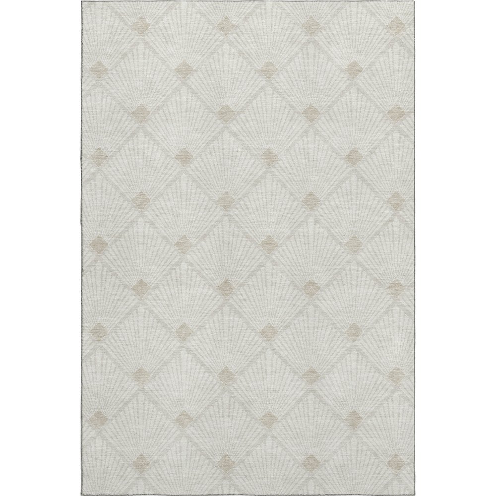 Luxury Washable Indoor/Outdoor The Reserve Ivory 3' x 5' Rug. Picture 1