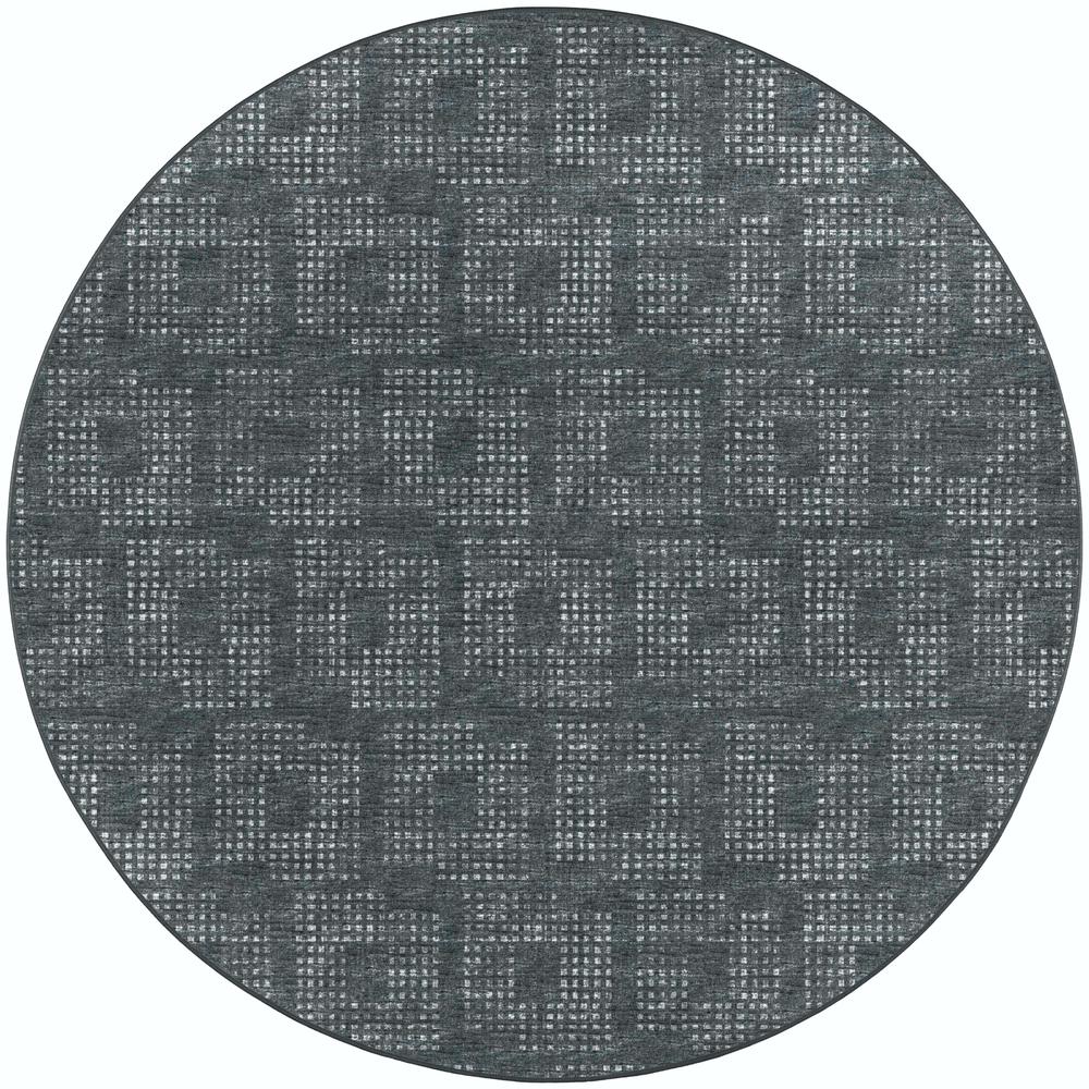 Delano DA1 Midnight 4' x 4' Round Rug. Picture 1