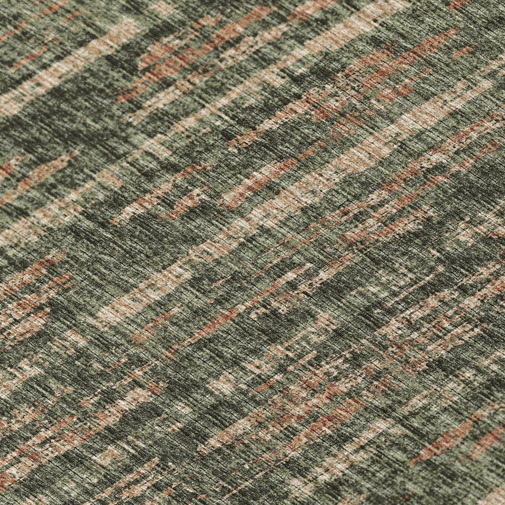 Rylee Green Transitional Abstract 2'3" x 7'6" Runner Rug Green ARY36. Picture 5
