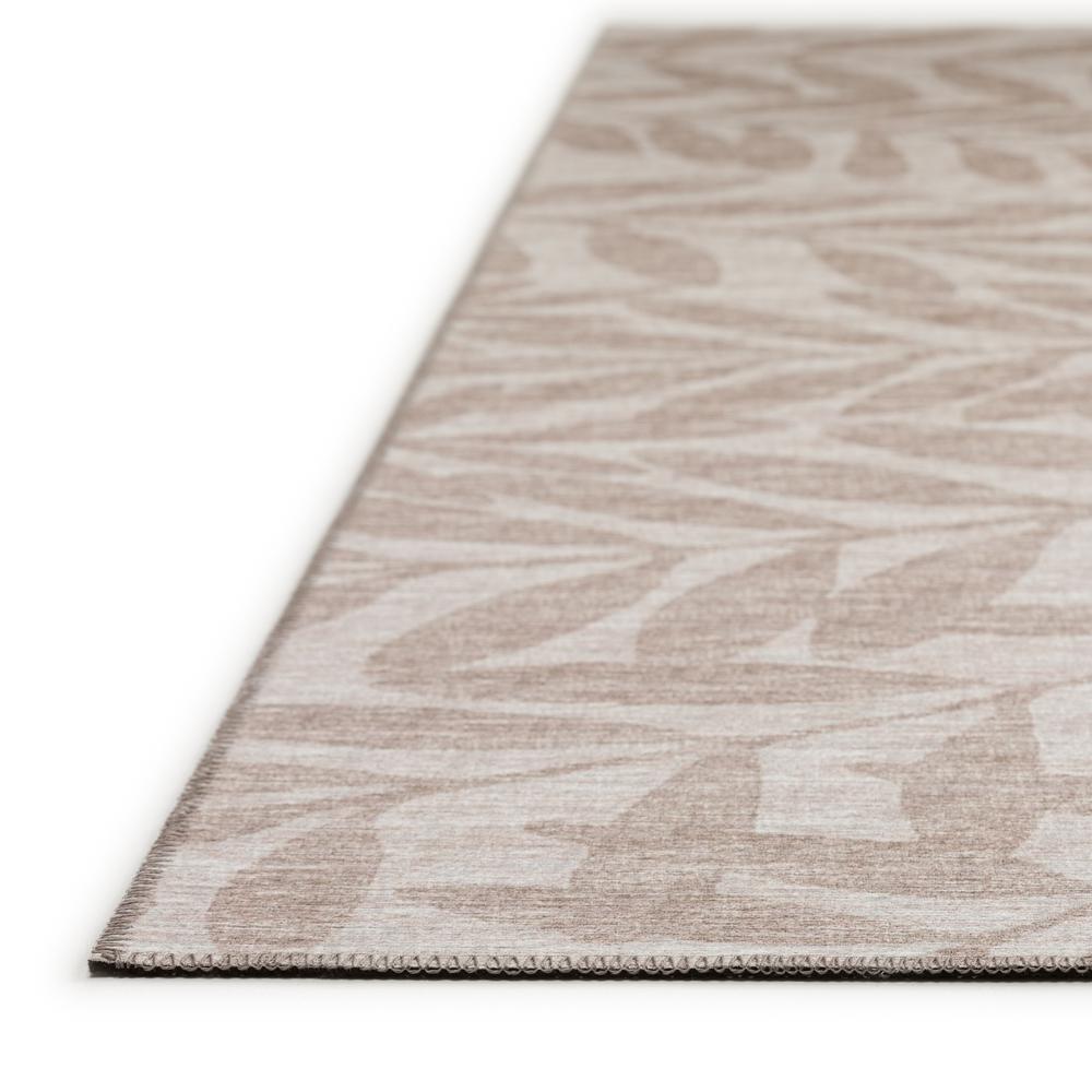 Yuma Taupe Coastal Floral 2'3" x 7'6" Runner Rug Taupe AYU35. Picture 3