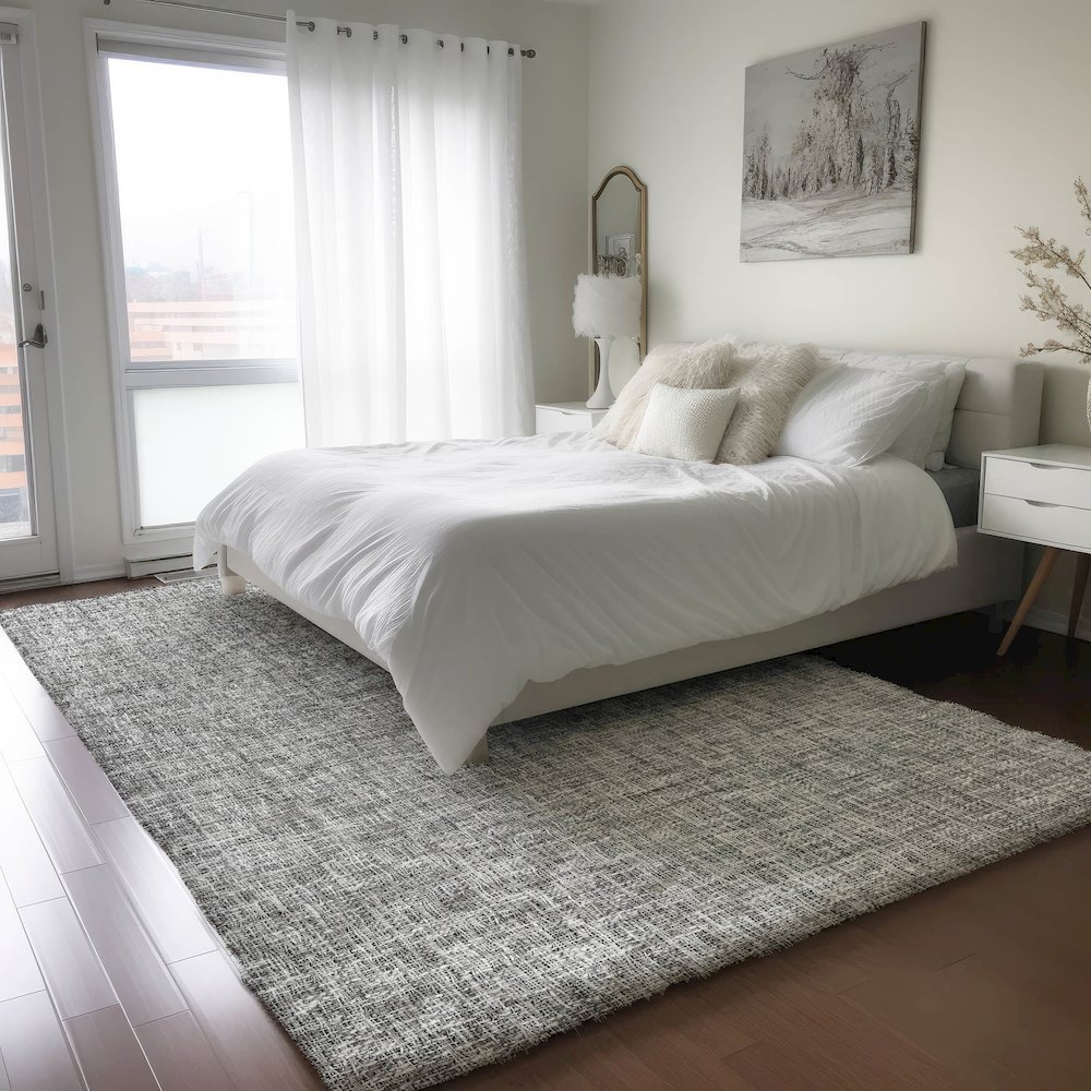 Luxury Washable Voyage VY1 Gray 3' x 5' Rug. Picture 5
