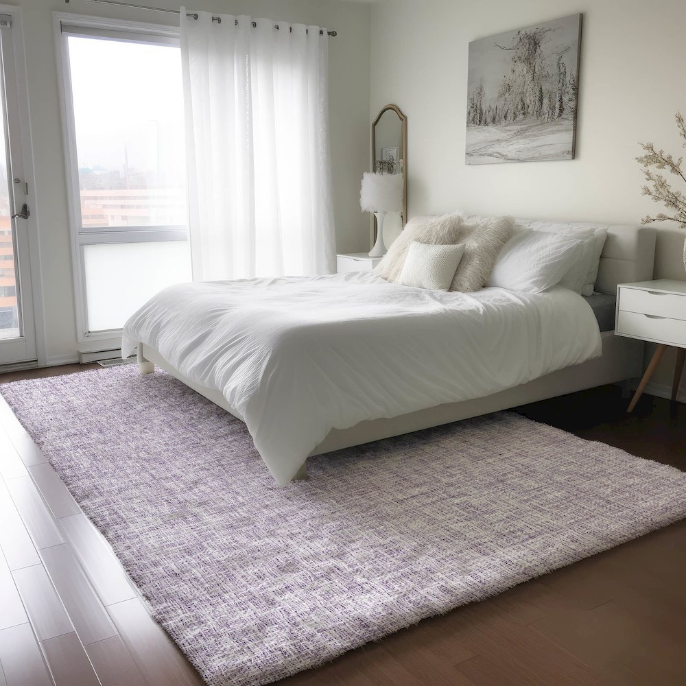 Luxury Washable Voyage VY1 Purple 3' x 5' Rug. Picture 5