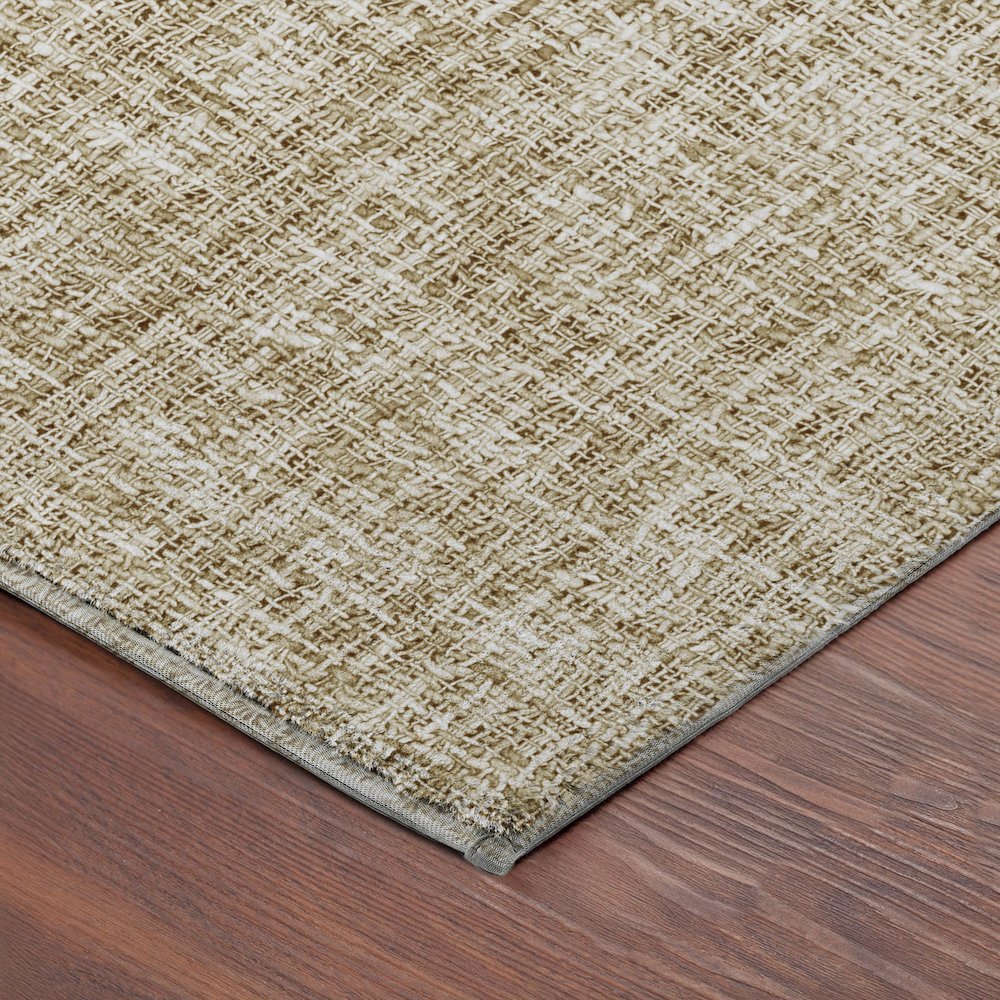 Luxury Washable Voyage VY1 Gold 2'3" x 7'6" Runner Rug. Picture 2