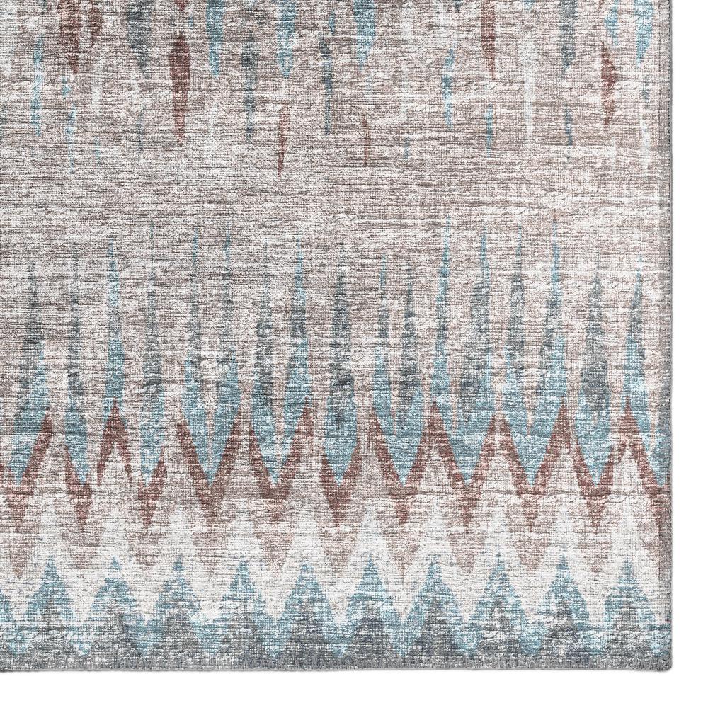Rylee Blue Transitional Chevron 2'3" x 7'6" Runner Rug Blue ARY35. Picture 2