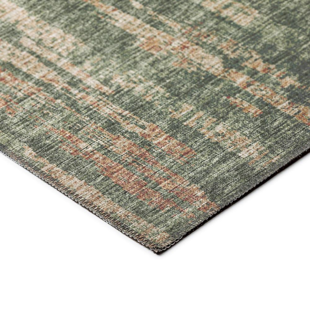 Rylee Green Transitional Abstract 2'3" x 7'6" Runner Rug Green ARY36. Picture 3