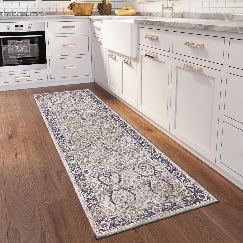 Jericho JC1 Oyster 2'6" x 10' Runner Rug. Picture 2