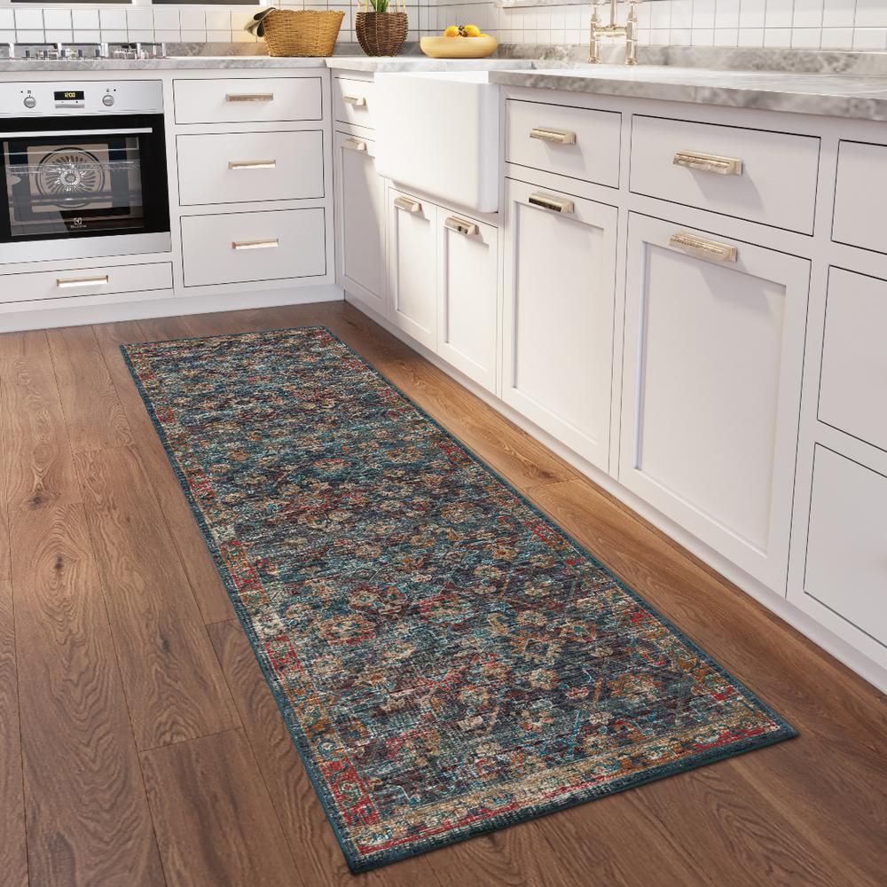 Jericho JC8 Navy 2'6" x 10' Runner Rug. Picture 2