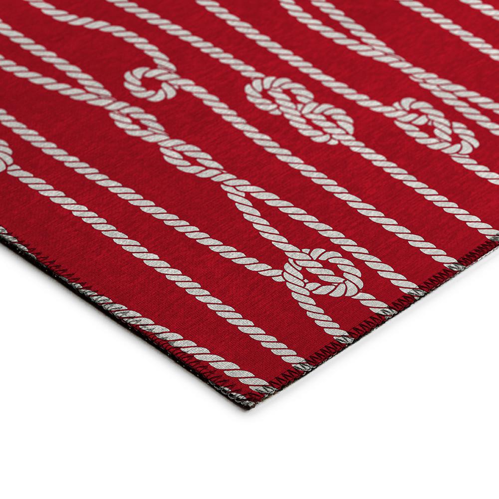 Indoor/Outdoor Harbor HA7 Red Washable 10' x 14' Rug. Picture 4