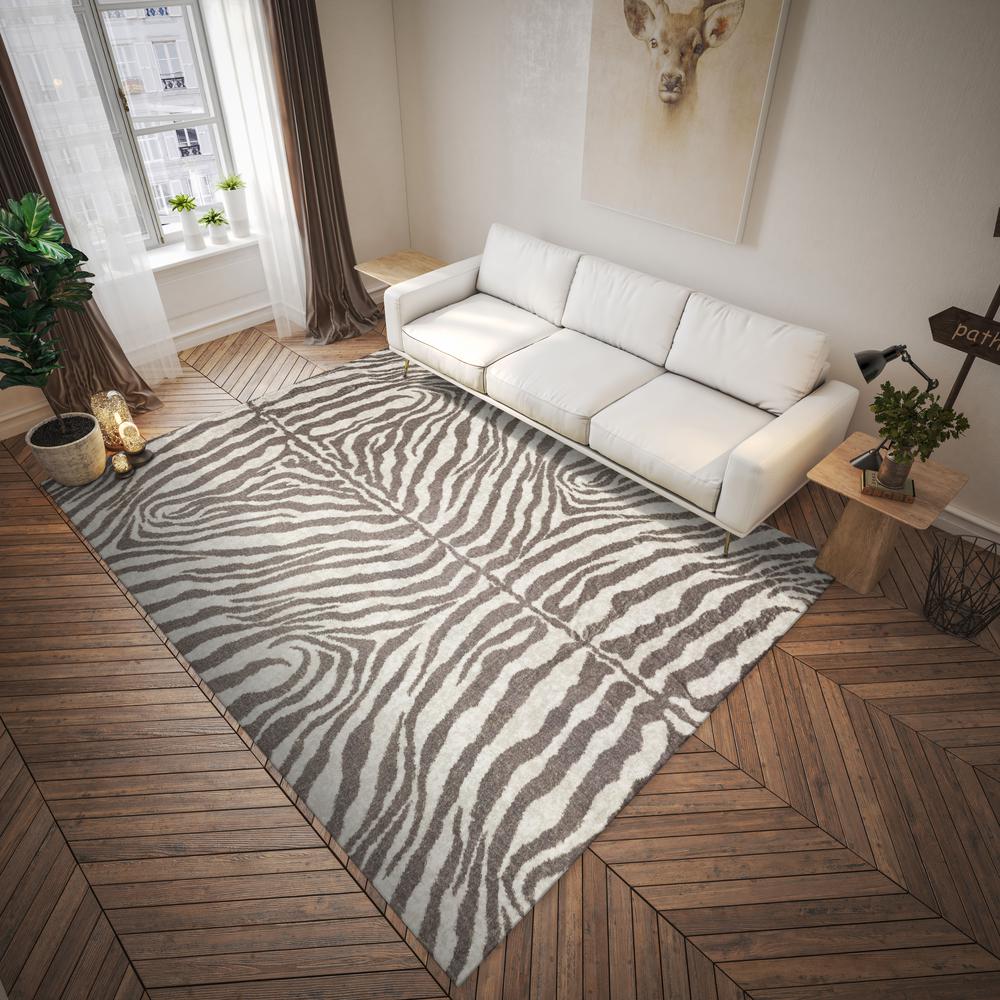 Akina AK1 Mocha 2'3" x 7'6" Runner Rug. Picture 2