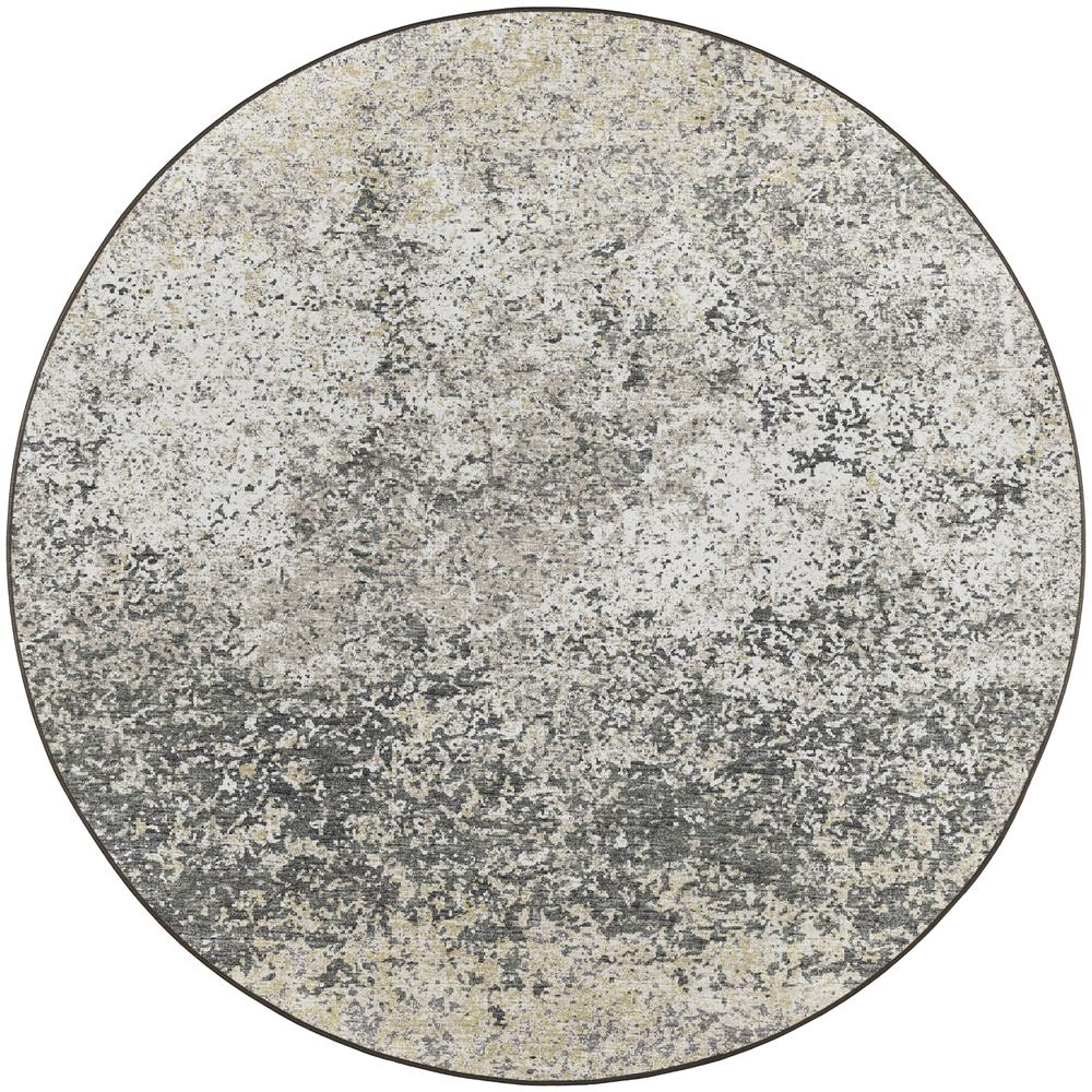 Winslow WL3 Graphite 4' x 4' Round Rug. Picture 1