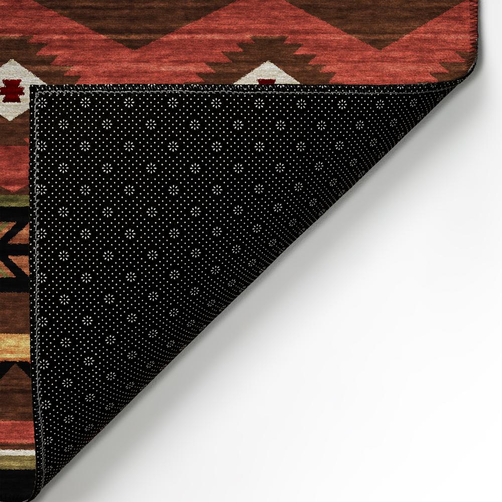 Indoor/Outdoor Sonora ASO33 Brown Washable 1'8" x 2'6" Rug. Picture 6