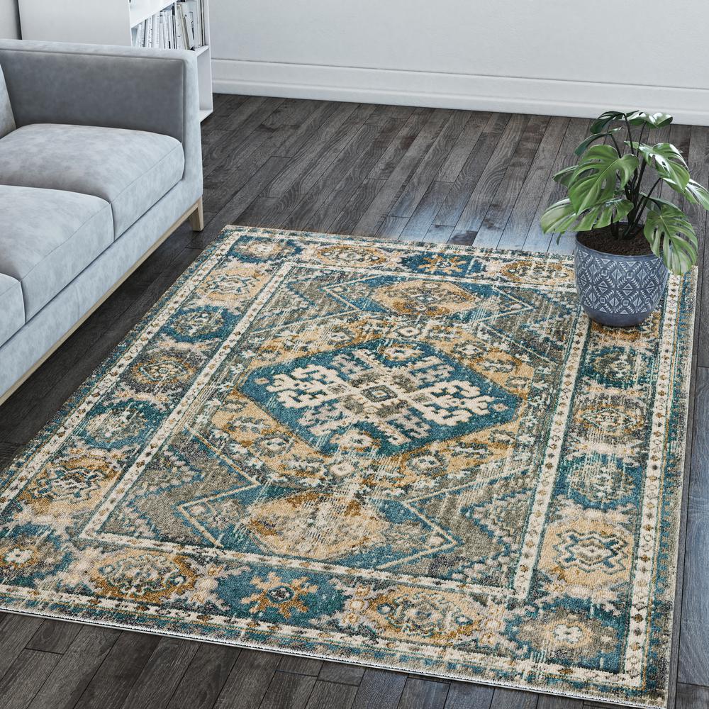 Karma KM22 Charcoal 3'3" x 5'1" Rug. Picture 2