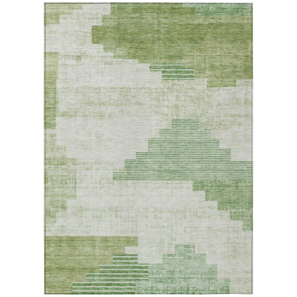 Machine Washable Indoor/Outdoor Chantille Sage 5' x 7'6" Rug. Picture 1