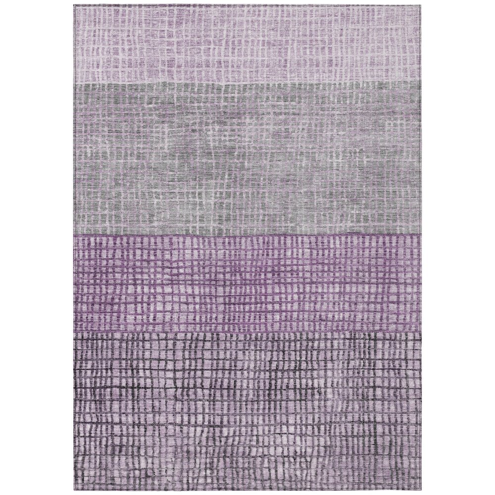 Machine Washable Indoor/Outdoor Chantille Plum 5' x 7'6" Rug. Picture 1