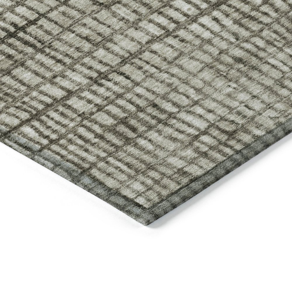 Machine Washable Indoor/Outdoor Chantille Taupe 2'6" x 3'10" Rug. Picture 3