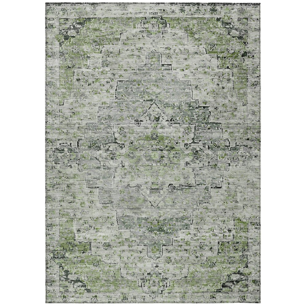 Machine Washable Indoor/Outdoor Chantille Aloe 5' x 7'6" Rug. Picture 1