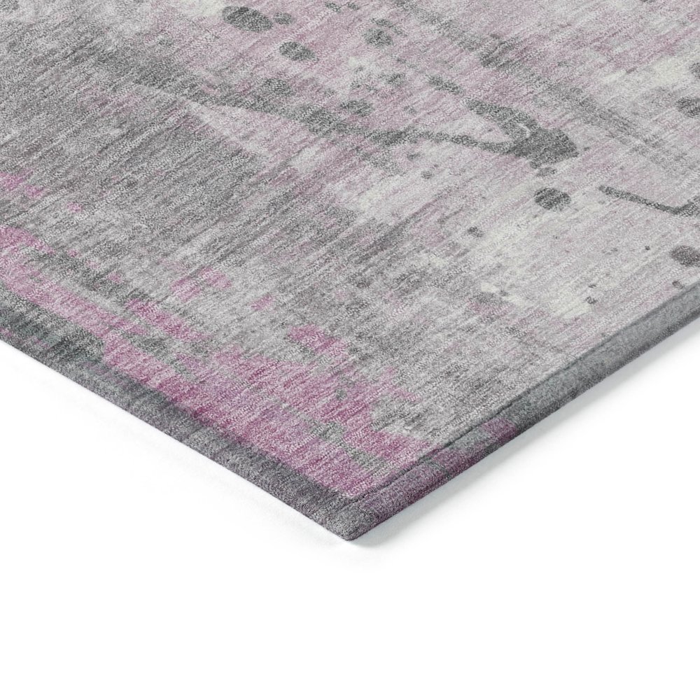 Machine Washable Indoor/Outdoor Chantille Pink 2'6" x 3'10" Rug. Picture 3