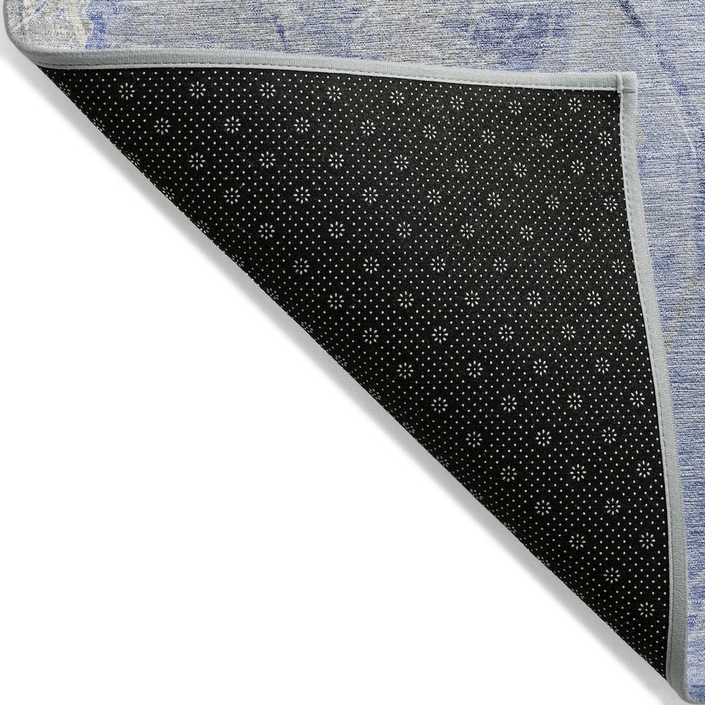 Machine Washable Indoor/Outdoor Chantille Denim 2'6" x 3'10" Rug. Picture 2