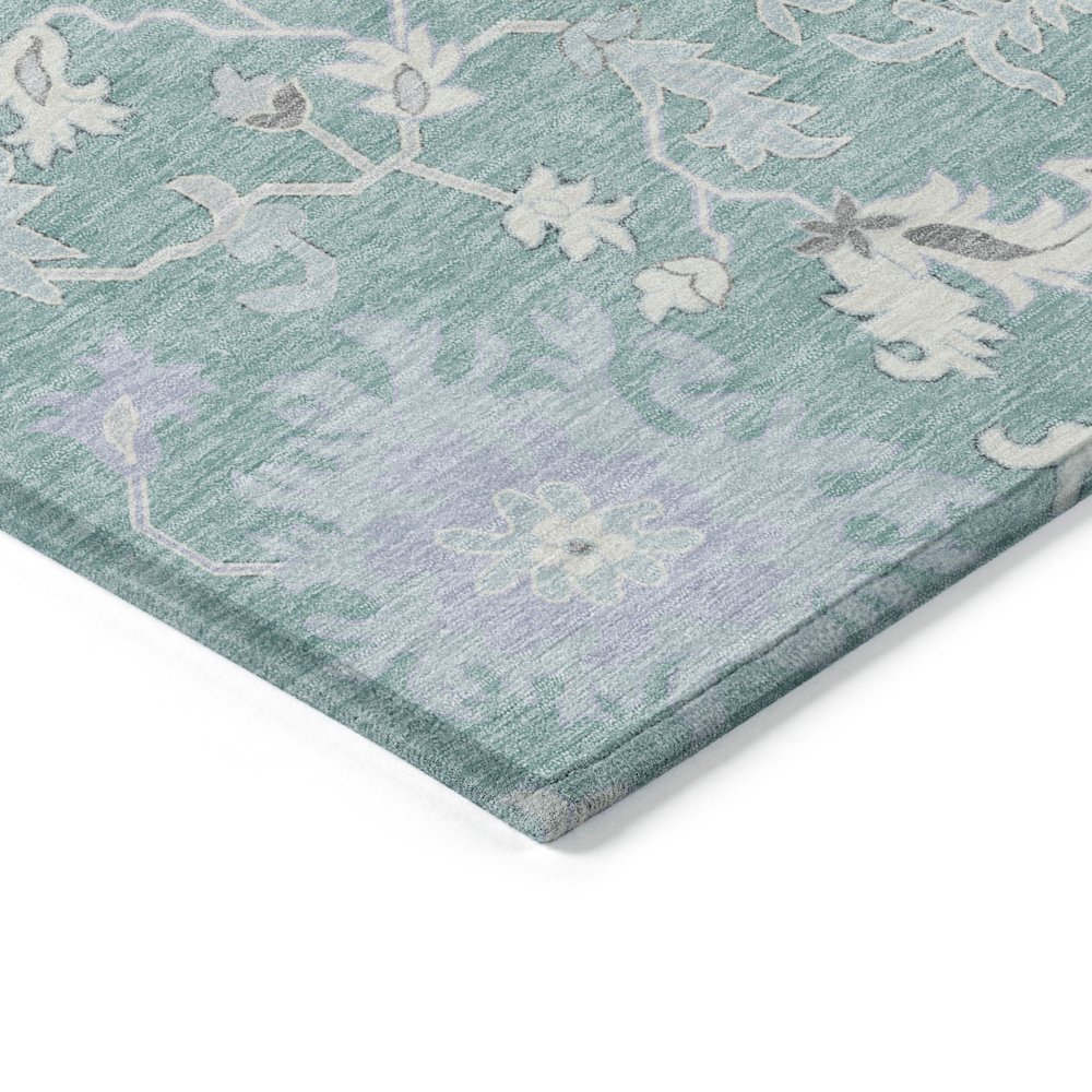 Machine Washable Indoor/Outdoor Chantille Seafoam 2'6" x 3'10" Rug. Picture 3