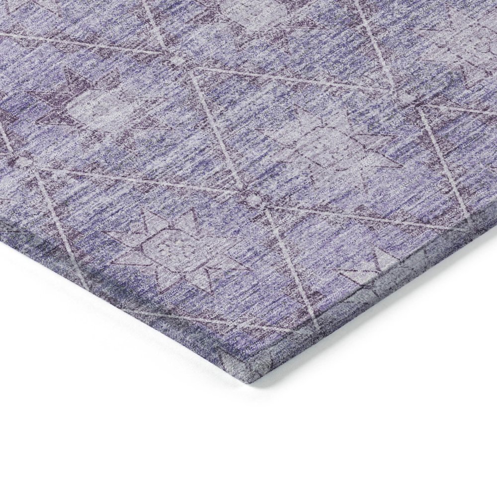 Machine Washable Indoor/Outdoor Chantille Purple 2'6" x 3'10" Rug. Picture 3