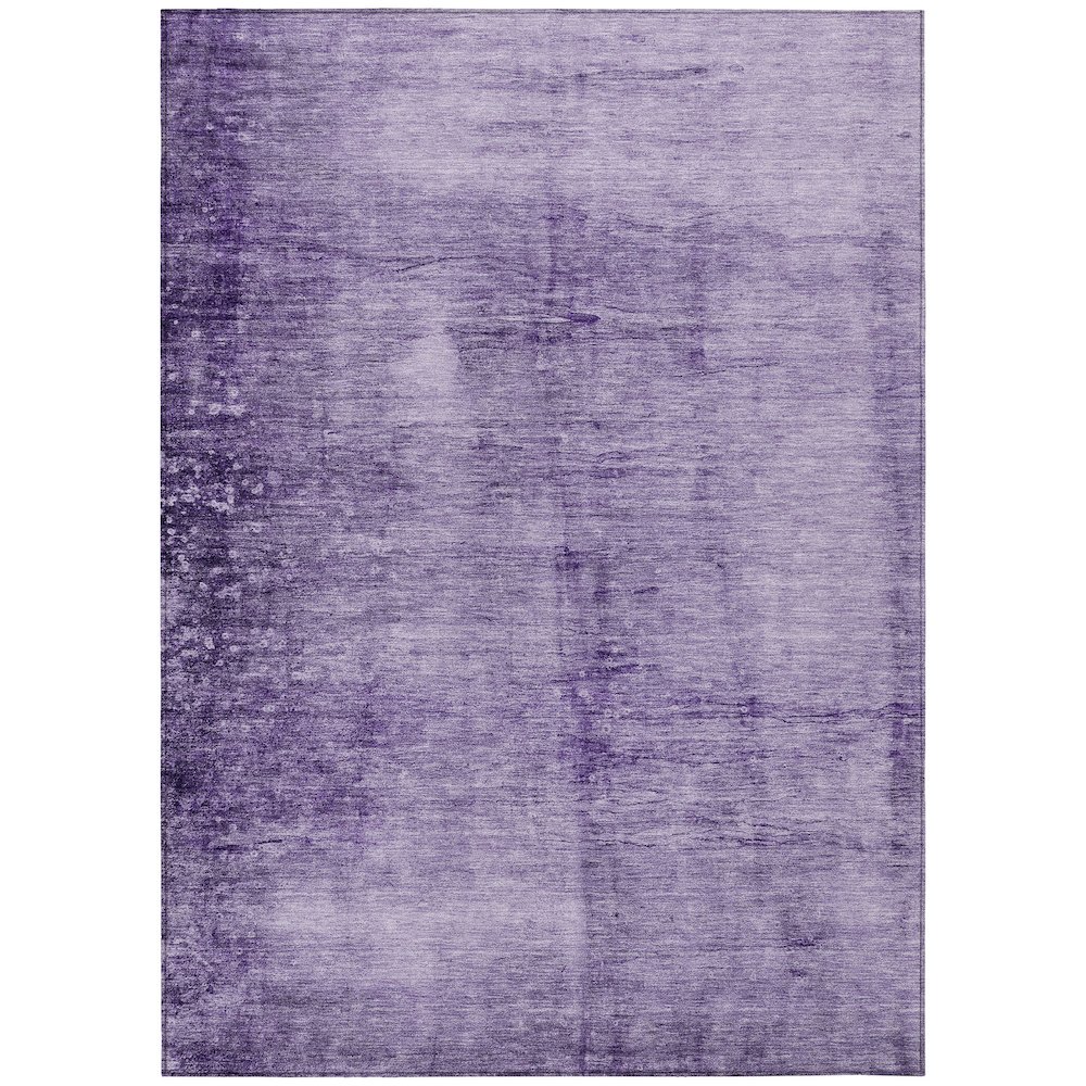 Machine Washable Indoor/Outdoor Chantille Purple 5' x 7'6" Rug. Picture 1