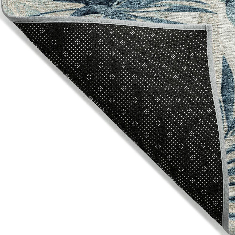 Machine Washable Indoor/Outdoor Chantille Teal 2'6" x 3'10" Rug. Picture 2