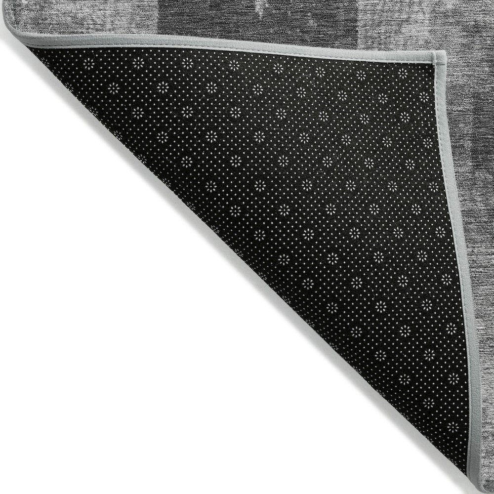 Machine Washable Indoor/Outdoor Chantille Gray 2'6" x 3'10" Rug. Picture 2