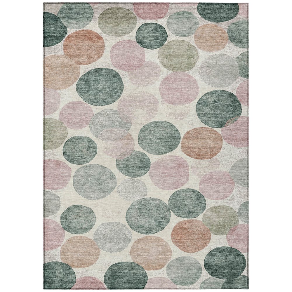 Machine Washable Indoor/Outdoor Chantille Salmon 5' x 7'6" Rug. Picture 1