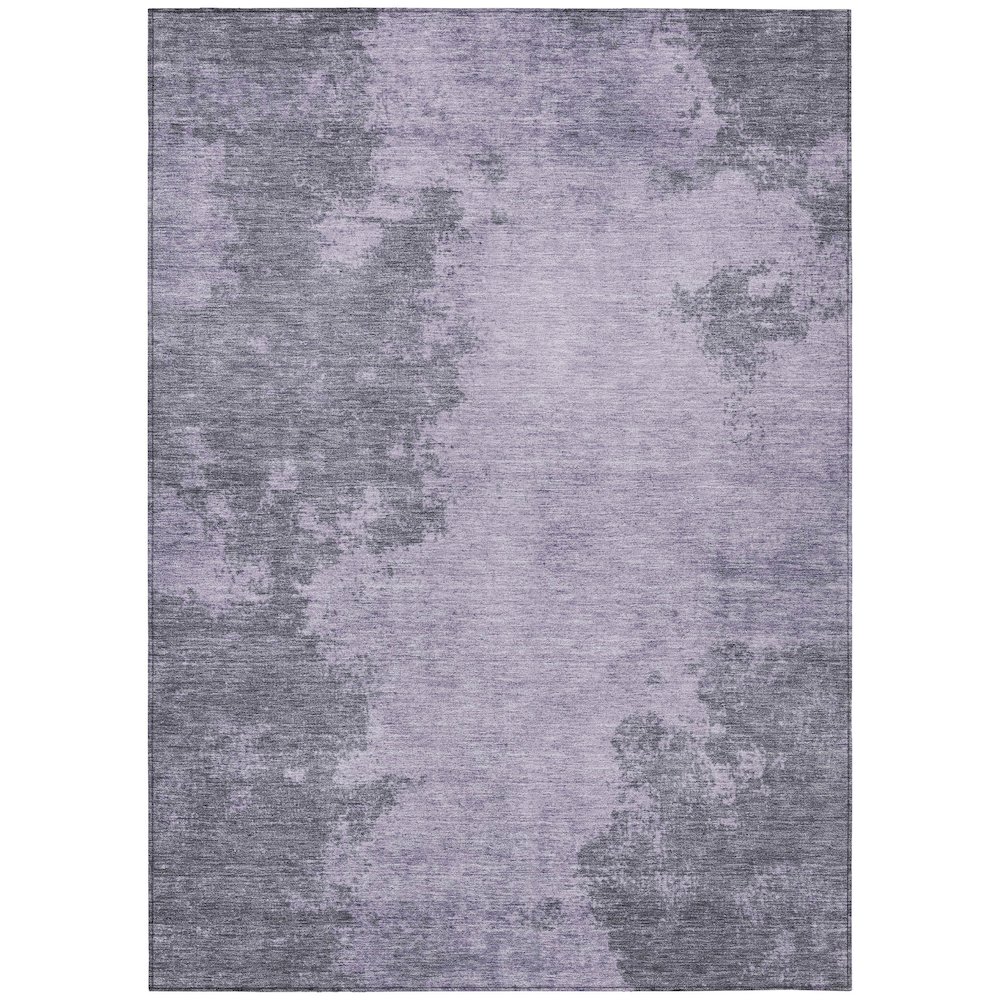 Machine Washable Indoor/Outdoor Chantille Purple 5' x 7'6" Rug. Picture 1