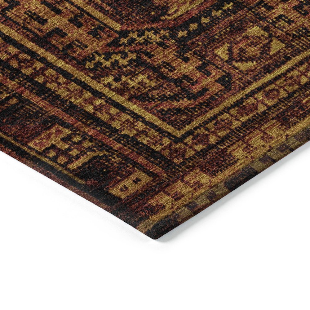 Machine Washable Indoor/Outdoor Chantille Paprika 2'6" x 3'10" Rug. Picture 3