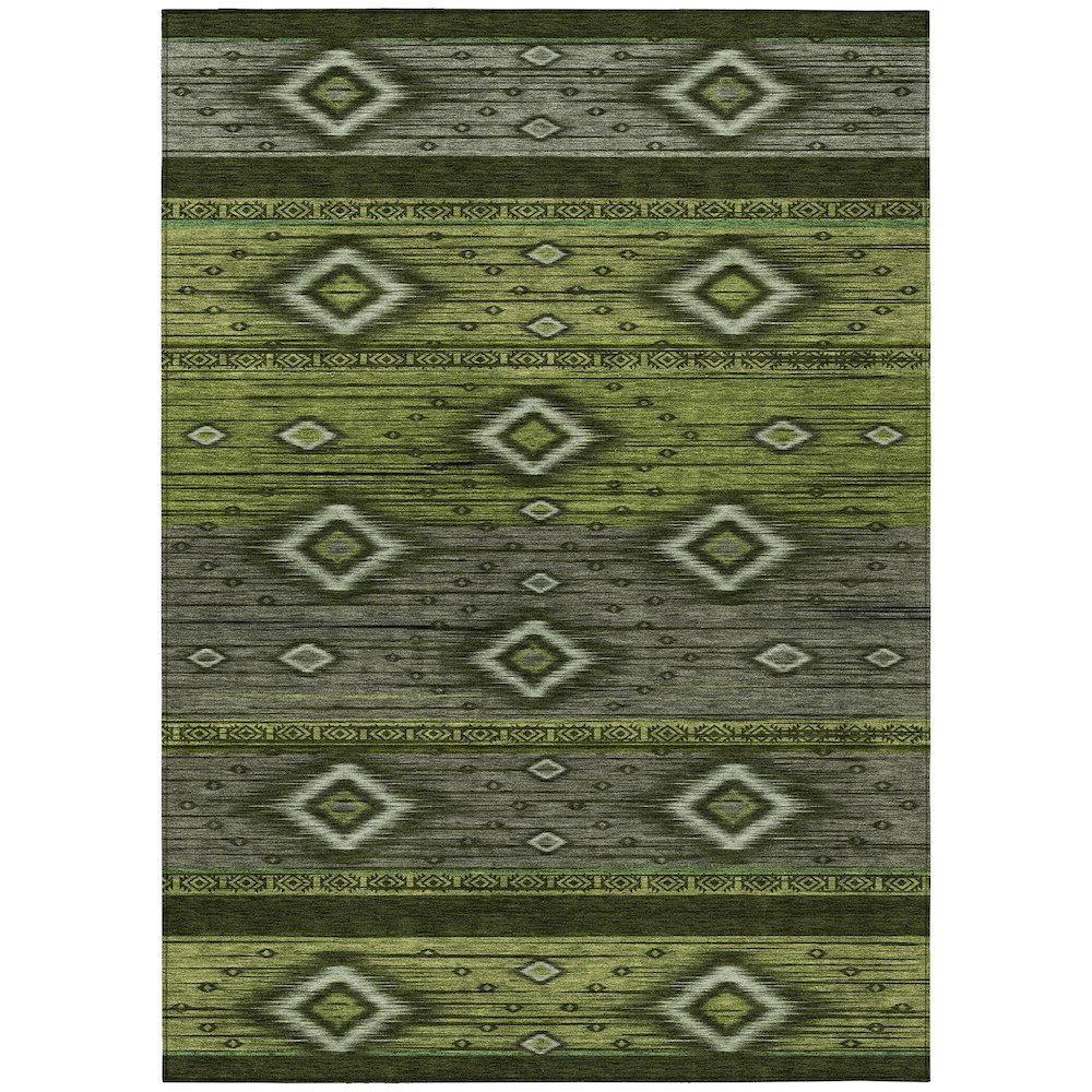 Machine Washable Indoor/Outdoor Chantille Aloe 5' x 7'6" Rug. Picture 1