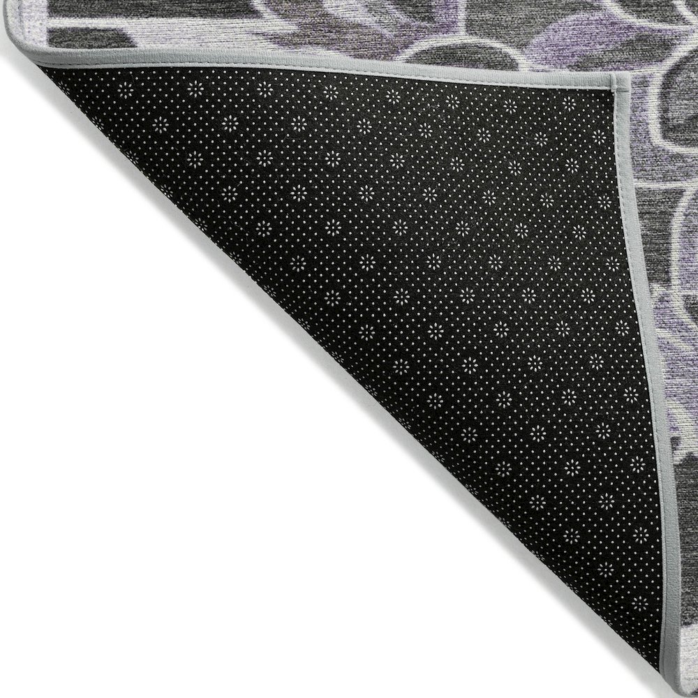Machine Washable Indoor/Outdoor Chantille Purple 2'6" x 3'10" Rug. Picture 2