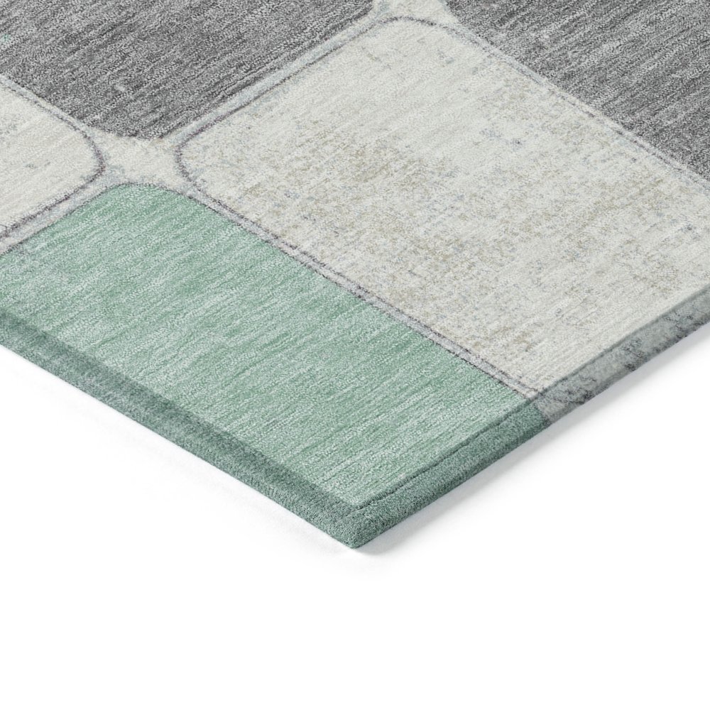 Machine Washable Indoor/Outdoor Chantille Mint 2'6" x 3'10" Rug. Picture 3