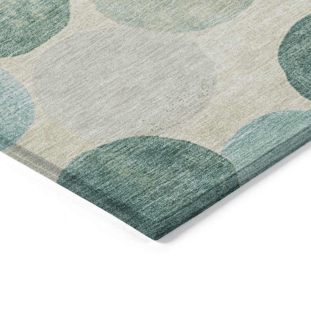 Machine Washable Indoor/Outdoor Chantille Teal 2'6" x 3'10" Rug. Picture 3