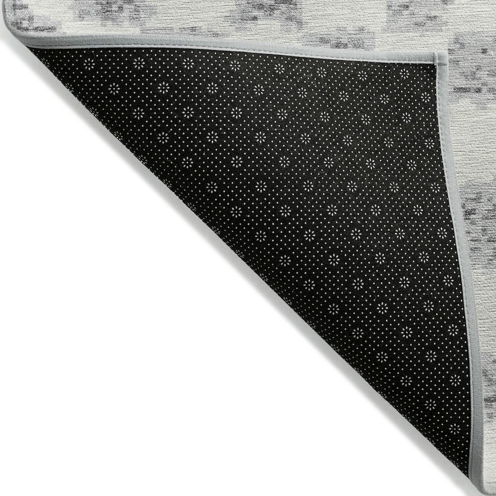 Machine Washable Indoor/Outdoor Chantille Gray 2'6" x 3'10" Rug. Picture 2