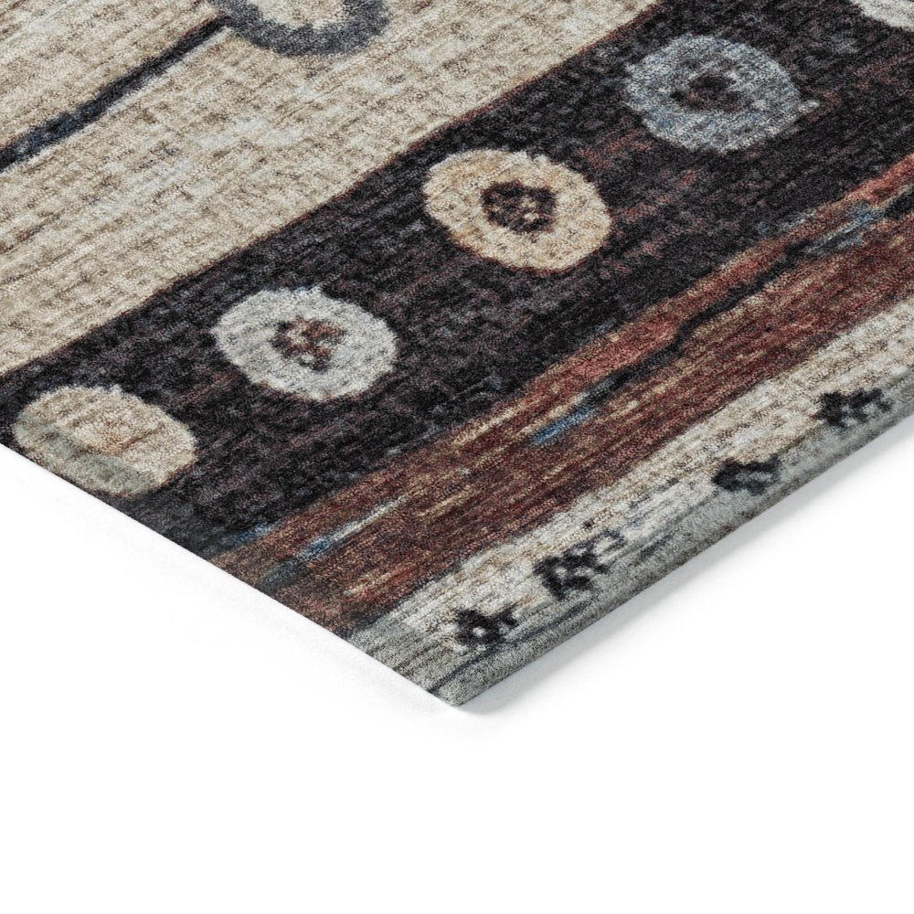 Machine Washable Indoor/Outdoor Chantille Beige 2'6" x 3'10" Rug. Picture 3