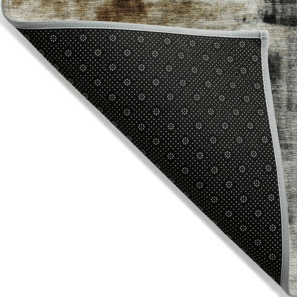 Machine Washable Indoor/Outdoor Chantille Taupe 2'6" x 3'10" Rug. Picture 2