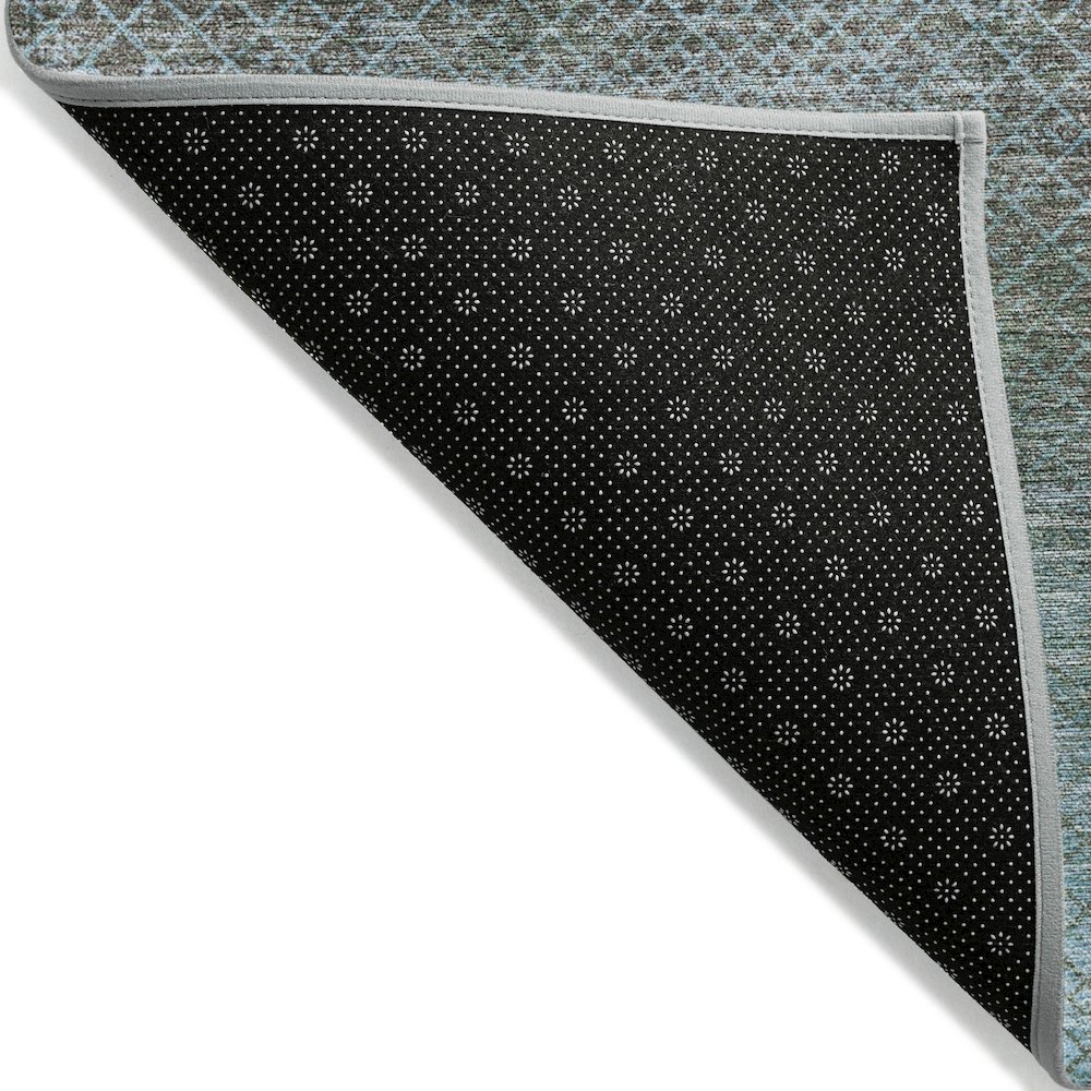 Machine Washable Indoor/Outdoor Chantille Teal 2'6" x 3'10" Rug. Picture 2