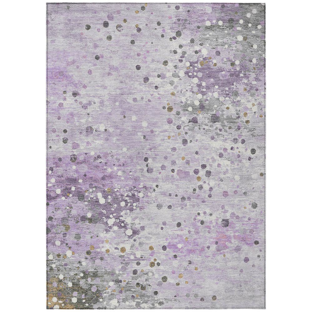 Machine Washable Indoor/Outdoor Chantille Lavender 5' x 7'6" Rug. Picture 1