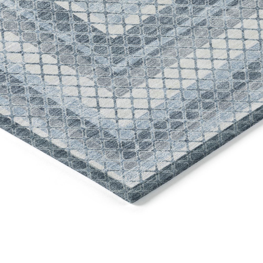 Machine Washable Indoor/Outdoor Chantille Denim 2'6" x 3'10" Rug. Picture 3