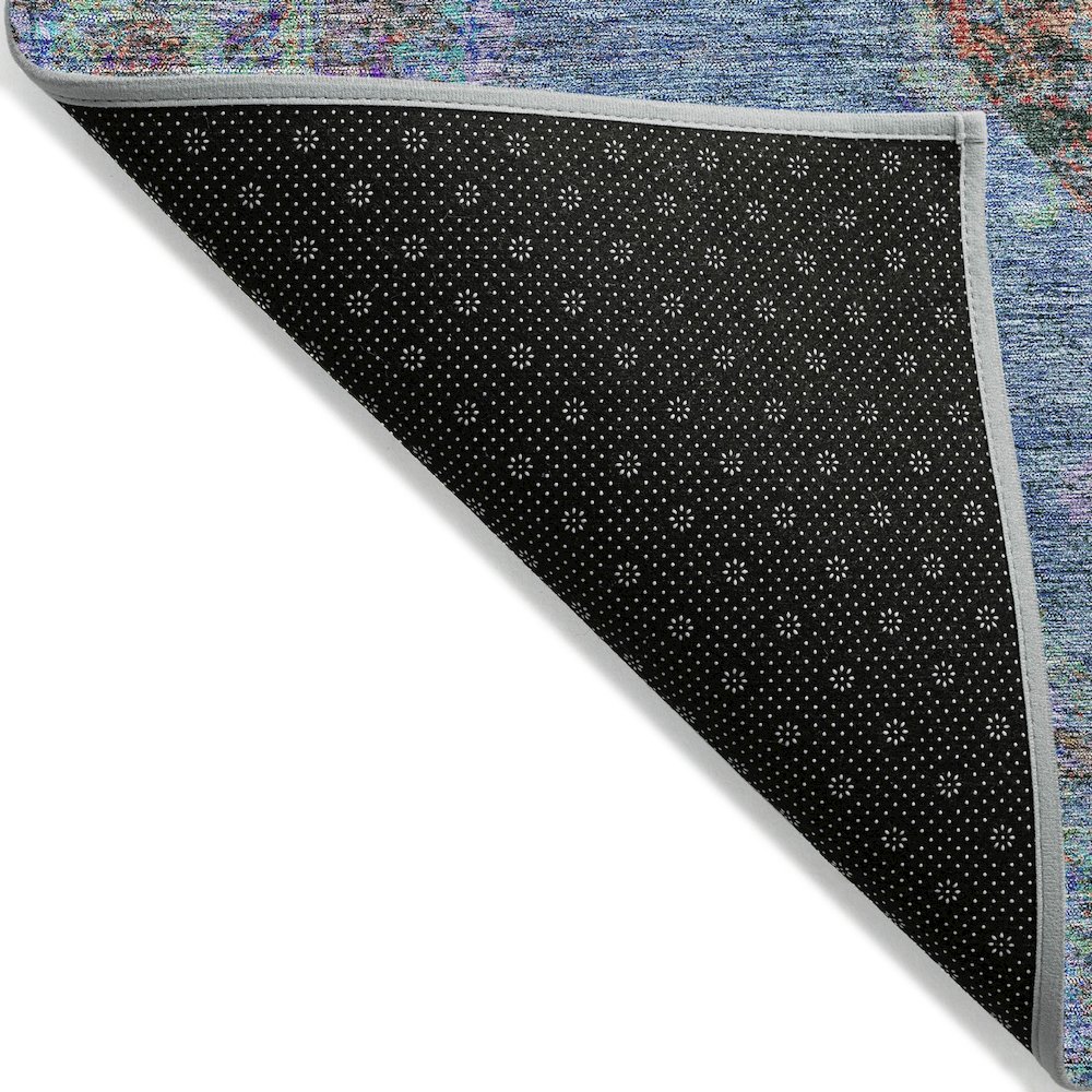 Machine Washable Indoor/Outdoor Chantille ACN2021 Blue 2'6" x 3'10" Rug. Picture 2