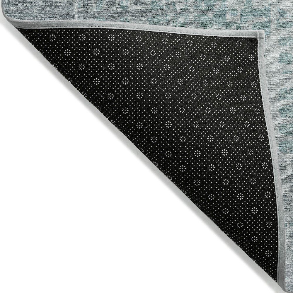 Machine Washable Indoor/Outdoor Chantille ACN2026 Teal 2'6" x 3'10" Rug. Picture 2