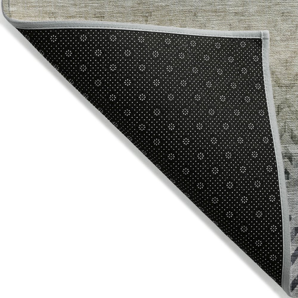 Machine Washable Indoor/Outdoor Chantille ACN2042 Gray 2'6" x 3'10" Rug. Picture 2