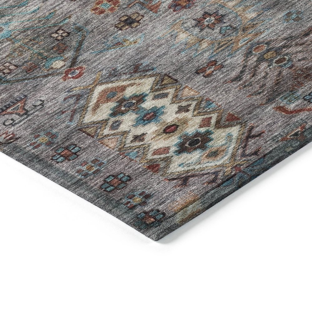 Machine Washable Indoor/Outdoor Chantille ACN2047 Gray 2'6" x 3'10" Rug. Picture 3