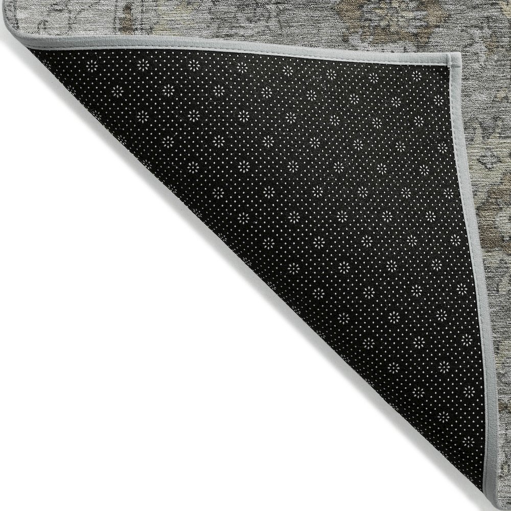 Machine Washable Indoor/Outdoor Chantille ACN2051 Pewter 2'6" x 3'10" Rug. Picture 2