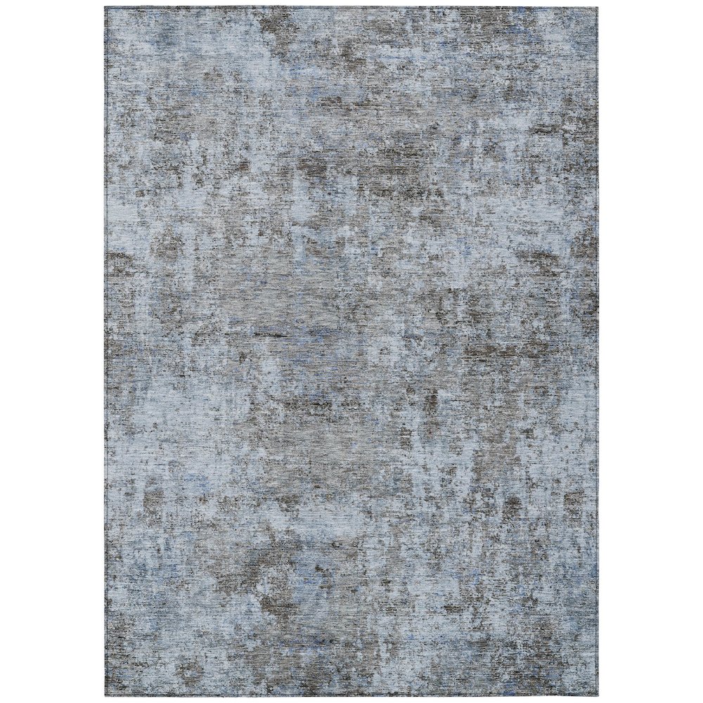 Machine Washable Indoor/Outdoor Chantille ACN2061 Blue 5' x 7'6" Rug. Picture 1