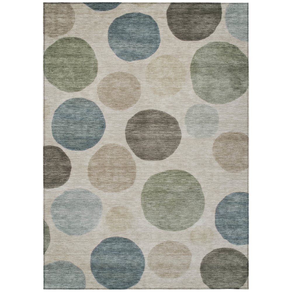 Machine Washable Indoor/Outdoor Chantille ACN2062 Khaki 5' x 7'6" Rug. Picture 1