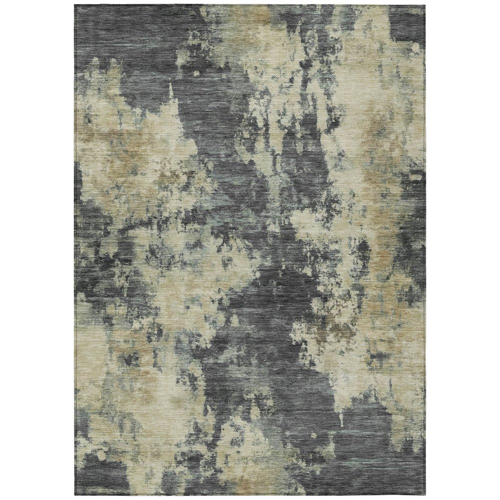 Machine Washable Indoor/Outdoor Chantille ACN2066 Gray 5' x 7'6" Rug. Picture 1